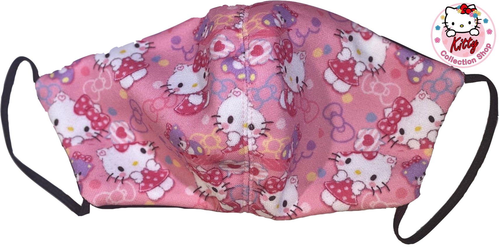 Hello Kitty Pink Ribbon Filter Pocket Face Mask