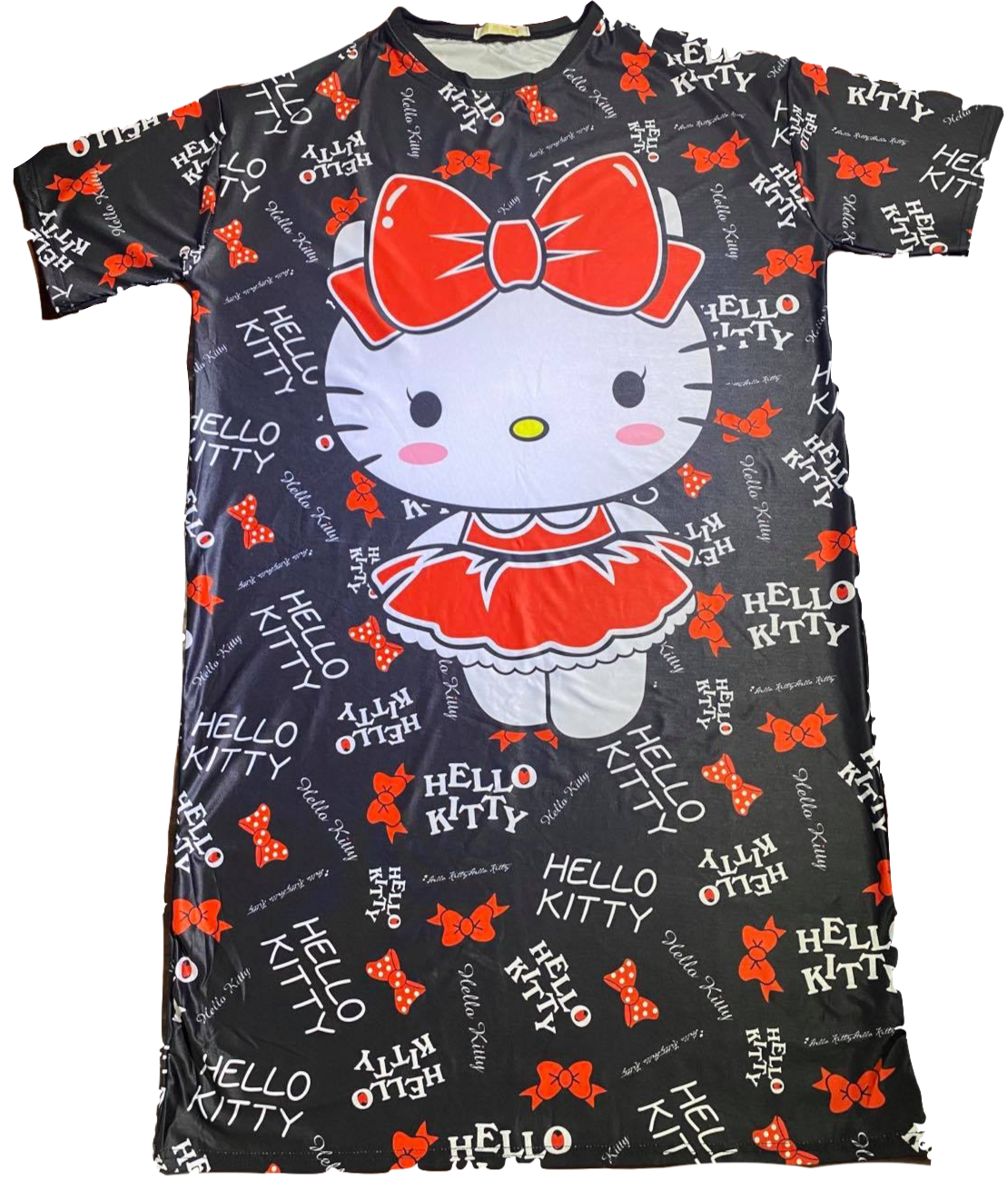 New Hello Kitty Black Long Dress One Size