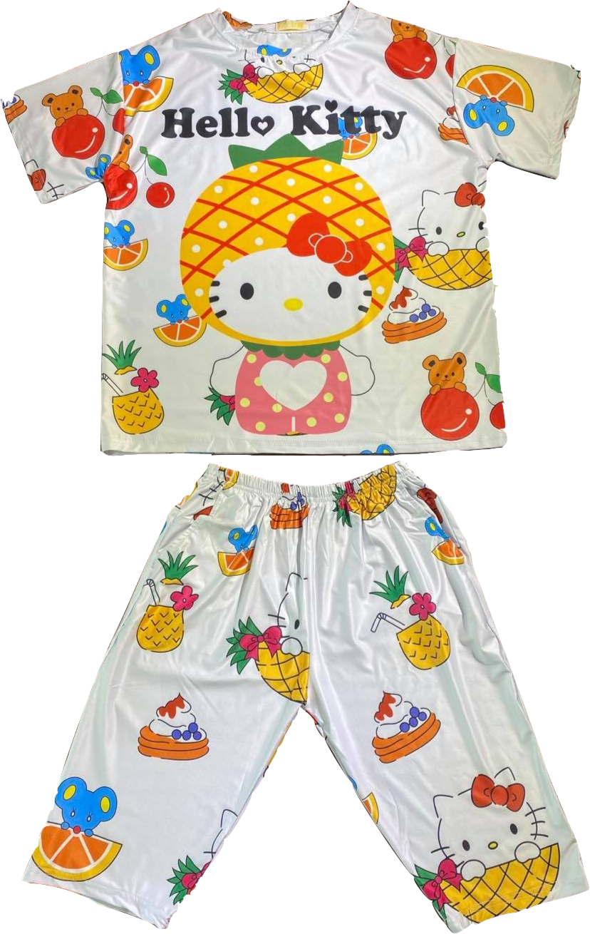 New Hello Kitty Pineapple Long Short Pajama