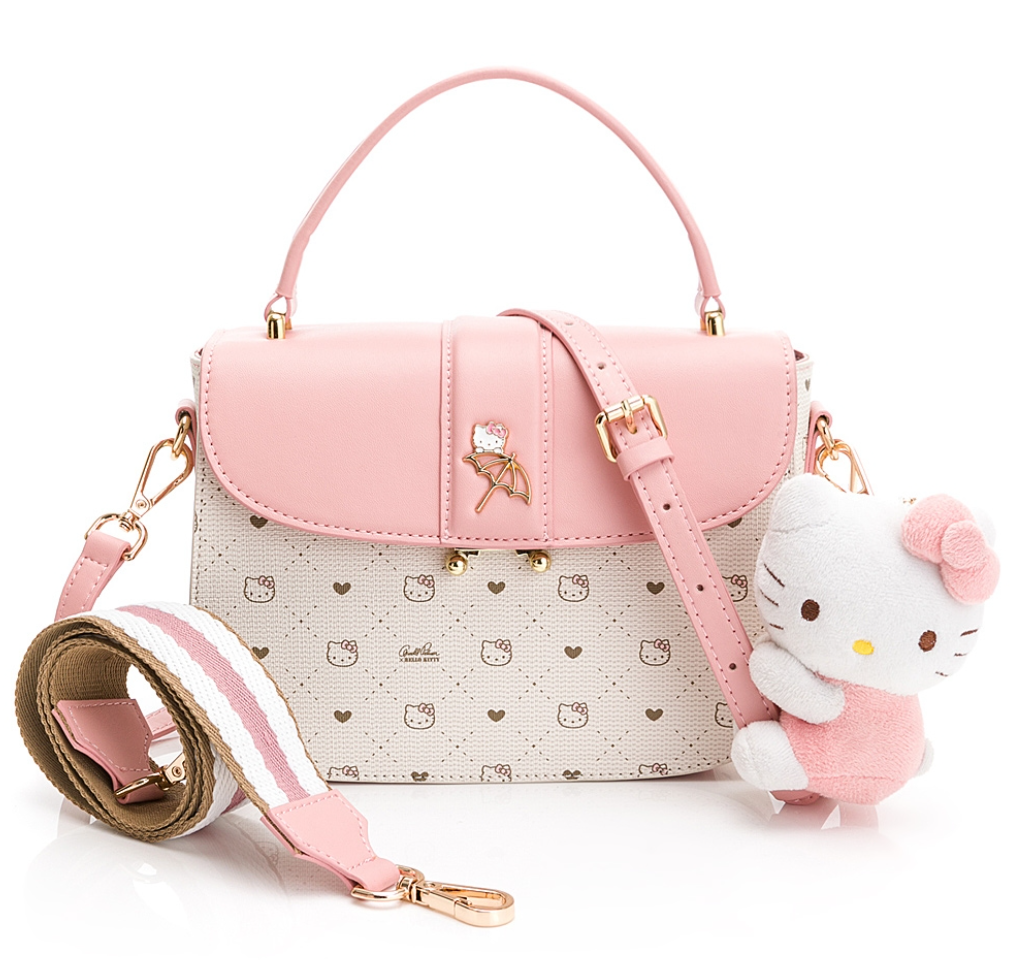 Hello Kitty Arnold Palmer Love Pink Flip Crossbody Bag