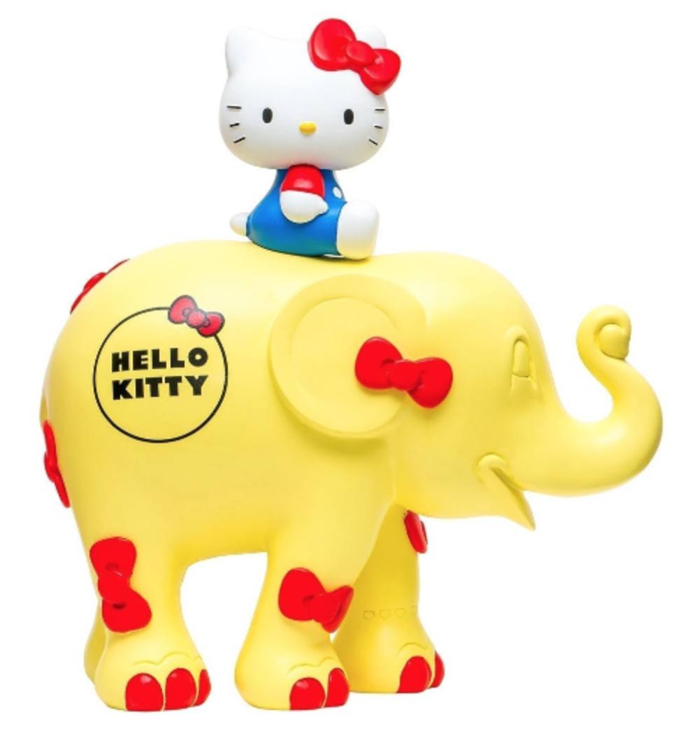 Hello Kitty Elephant Parade Sitting Yellow 30CM