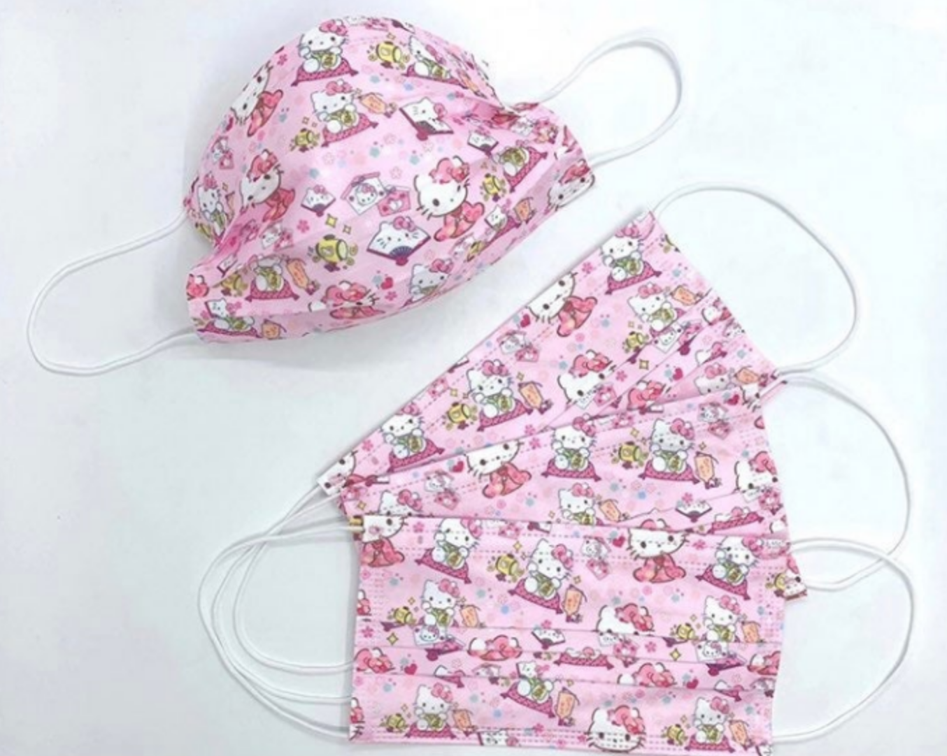 10 pieces Hello Kitty Kimono Disposable Masks