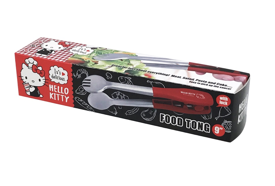 Hello Kitty 9″ Food Tong Fork And Spoon Head